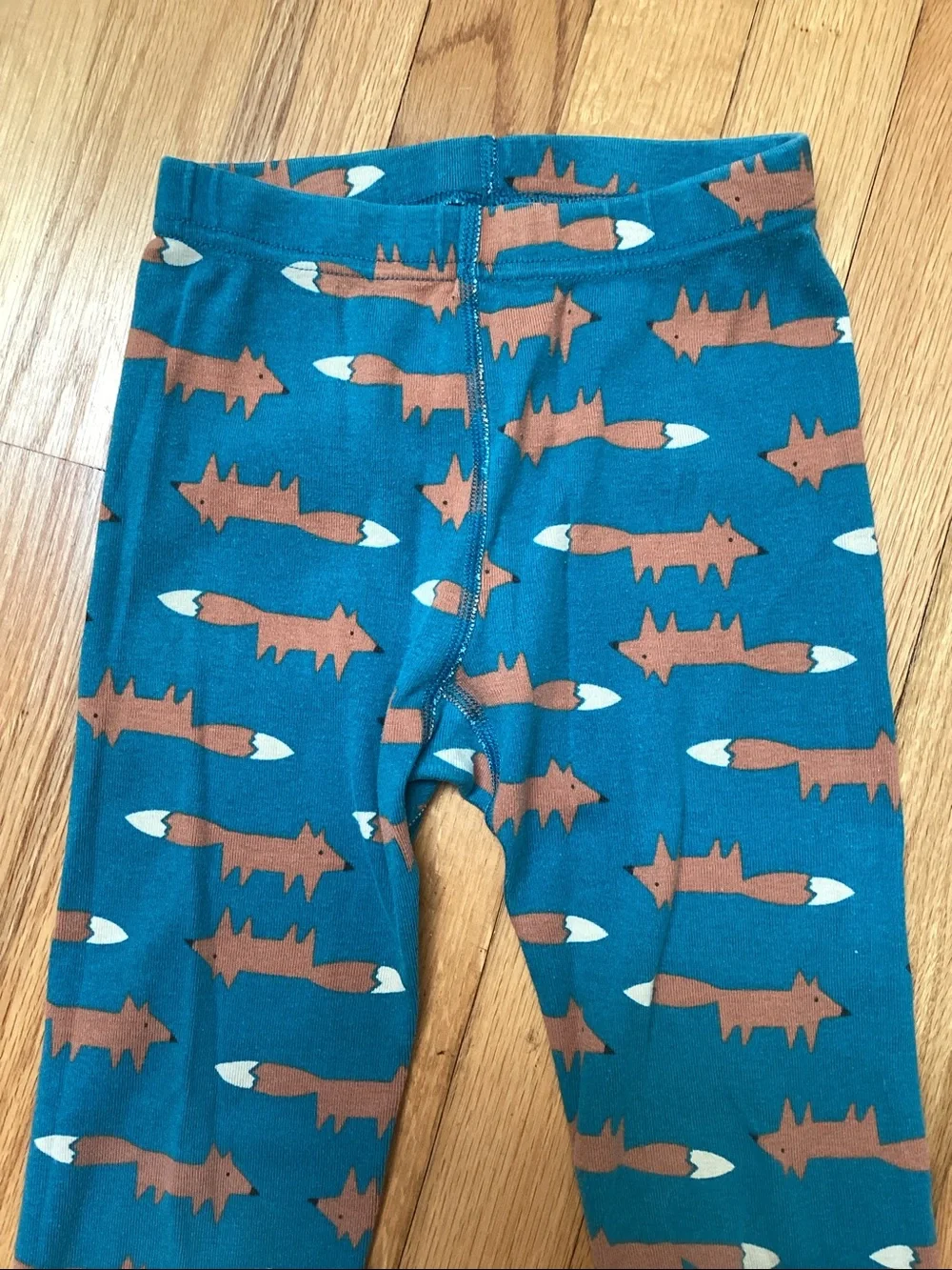 Hanna Andersson fox print long john pajama set size 5